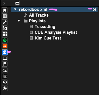 Find the Rekordbox XML icon and click refresh